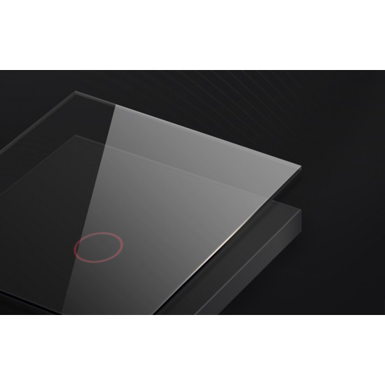 Avatto Έξυπνος Διακόπτης Χωνευτός ZigBee ZTS02-EU-B1 (1 κουμπί) TUYA (Μαύρο)