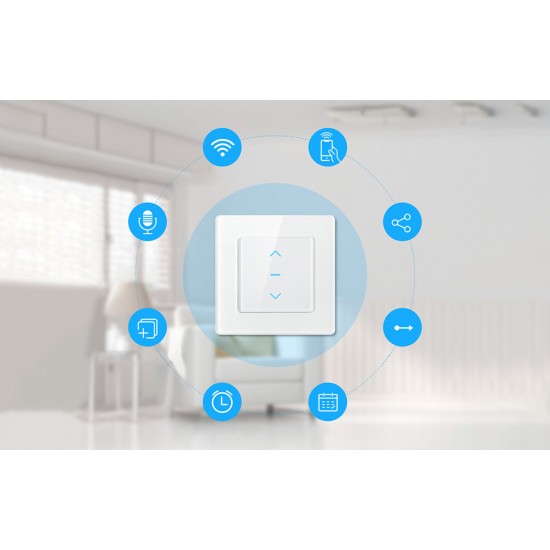 Avatto Έξυπνος Διακόπτης Ρολών Touch Smart N-CS10-W WiFi TUYA (Λευκό)