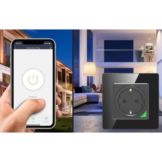 Avatto Έξυπνη Πρίζα WiFi N-WOT10-EU-B TUYA (Μαύρο)