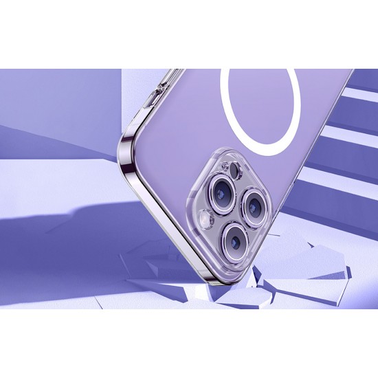 Baseus Μαγνητική Θήκη Magnetic Crystal Clear για iPhone 13 + Προστατευτικό Οθόνης Tempered Glass (Διαφανές)