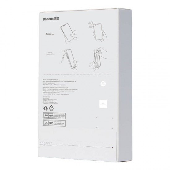 Baseus Μαγνητική Θήκη Magnetic Crystal Clear για iPhone 13 + Προστατευτικό Οθόνης Tempered Glass (Διαφανές)