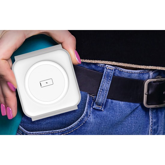 Choetech T588-F 3in1 Magnetic Wireless Charger 15W (white)