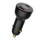 LDNIO Φορτιστής Αυτοκινήτου C101, USB + USB-C, 100W με Καλώδιο USB-C σε Lightning (Μαύρο)