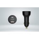 LDNIO Φορτιστής Αυτοκινήτου C101, USB + USB-C, 100W με Καλώδιο USB-C σε Lightning (Μαύρο)