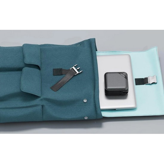 Wall charger INVZI GanHub 3x USB-C, 140W, EU/UK/AU/US (black)