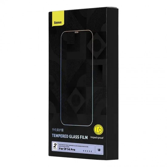 Baseus Προστατευτικό Οθόνης Tempered Glass με Φίλτρο Ιδιωτικότητας Crystal Series για iPhone 14 Pro
