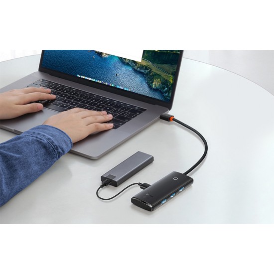 Baseus Hub 4 Θυρών USB-C OS-Lite 25cm (Μαύρο)