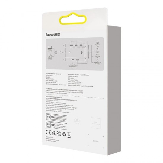 Baseus Hub 4 Θυρών USB-C OS-Lite 25cm (Μαύρο)