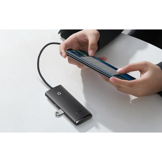 Baseus Hub 4 Θυρών USB-C OS-Lite 25cm (Μαύρο)
