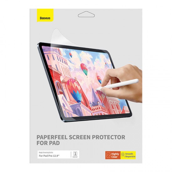 Baseus Προστατευτική Μεμβράνη Paperfeel για iPad Pro (2018/2020/2021/2022) 12.9″ (Διαφανές)