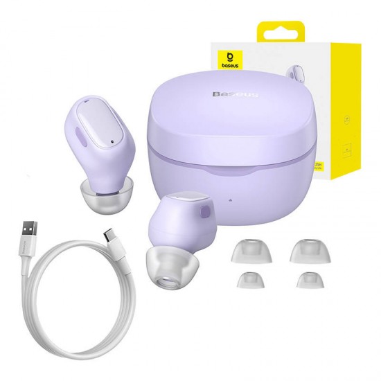 Baseus Ασύρματα Ακουστικά TWS Bowie WM01 (Λιλά)