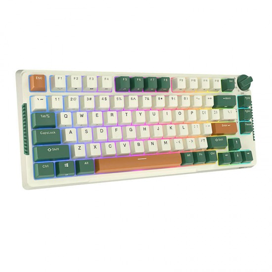 Wireless mechanical keyboard Royal Kludge RKH81 RGB, Sky cyan switch (green) (QWERTY)