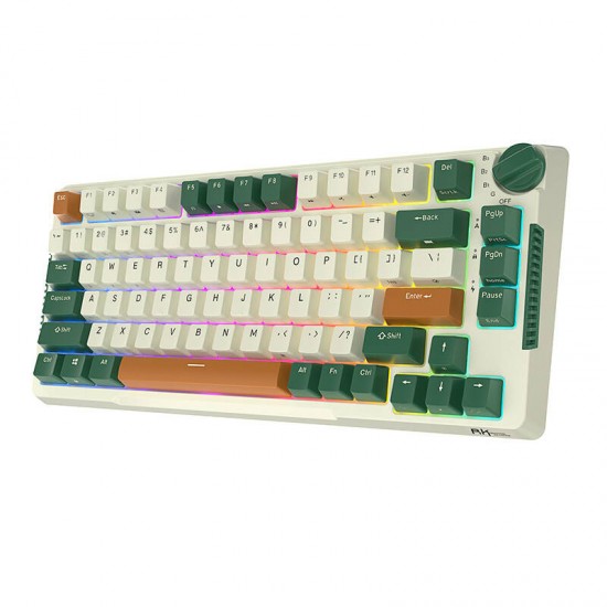 Wireless mechanical keyboard Royal Kludge RKH81 RGB, Sky cyan switch (green) (QWERTY)