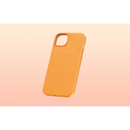 Baseus Θήκη Τηλεφώνου Fauxther Series για iPhone 15 Plus (Πορτοκαλί)