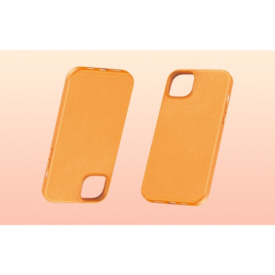 Baseus Θήκη Τηλεφώνου Fauxther Series για iPhone 15 Plus (Πορτοκαλί)