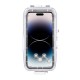 Plastic waterproof phone case Puluz for iPhone 15 Plus/15 Pro Max/14 Plus/14 Pro Max/13 Pro Max/12 Pro Max/11 Pro Max (white)