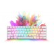 Motospeed Μηχανικό Πληκτρολόγιο Ασύρματο SK62 Blue Switches (Λευκό)