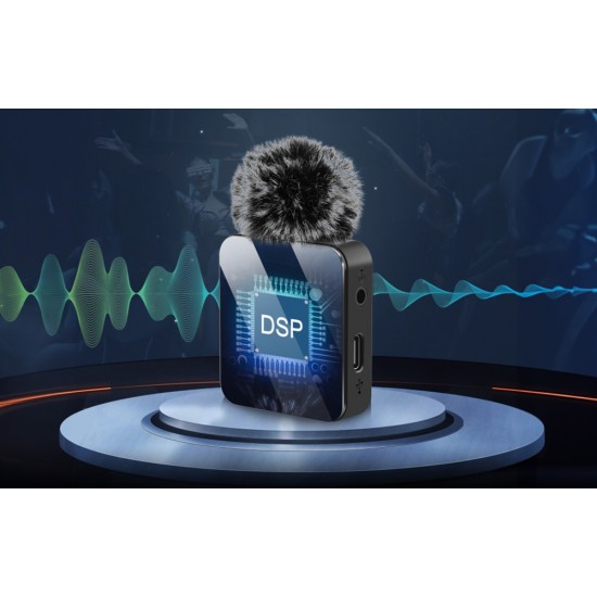Wireless Lavalier Microphone PULUZ PU647B (lightning)