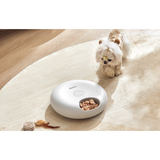 Rojeco Αυτόματος τροφοδότης κατοικίδιων ζώων 6 γευμάτων 3600mAh