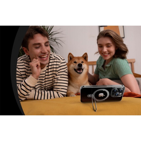 Torras phone case UPRO Ostand Clear for iPhone 15 PRO (transparent)