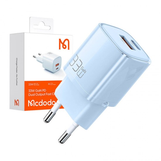 Charger GaN 33W Mcdodo CH-0154 USB-C, USB-A (blue)