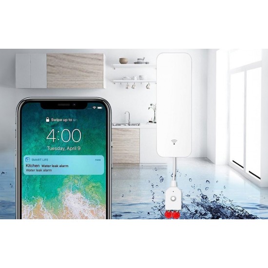 Gosund Έξυπνος Αισθητήρας Διαρροής Νερού/Πλημμύρας S5 (Λευκό) WiFi Tuya