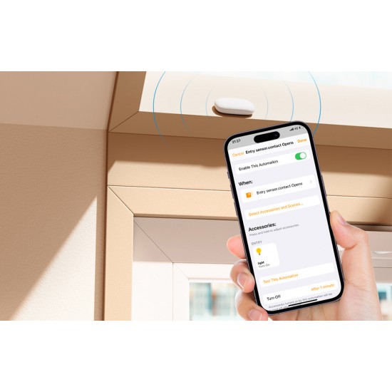 Meross Έξυπνος Ασύρματος Αισθητήρας Πόρτας/Παραθύρου Meross MS200H (HomeKit) (χωρίς Meross MSH300) (Λευκό)