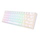 Klawiatura mechaniczna Royal Kludge RK61 RGB, brown switch (biała) (QWERTY)