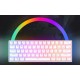 Klawiatura mechaniczna Royal Kludge RK61 RGB, brown switch (biała) (QWERTY)