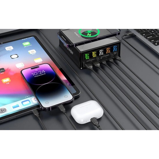 Charger Blitzwolf 868H, 2xUSB-A, 3xUSB type-C, 160W (black)