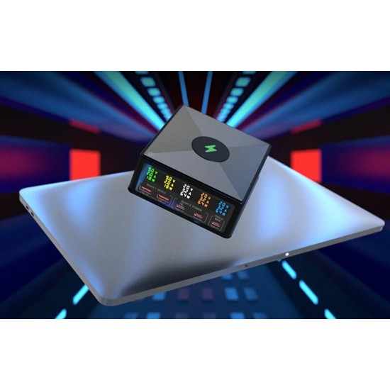 Charger Blitzwolf 868H, 2xUSB-A, 3xUSB type-C, 160W (black)
