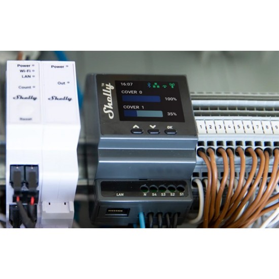Shelly Pro Dual Cover PM DIN Rail Dual Controller, WiFi (Power measurement)