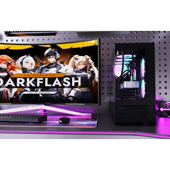 Darkflash Κουτί Υπολογιστή DS900 AIR με 6 ανεμιστήρες ARGB (Μαύρο)
