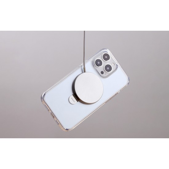 Magnetic protective phone case with holder Joyroom JR-BP004 for iPhone 15 Pro (transparent)