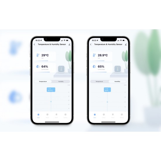 Avatto Αισθητήρας Θερμοκρασίας και Υγρασίας WHS20 Tuya (Λευκό)