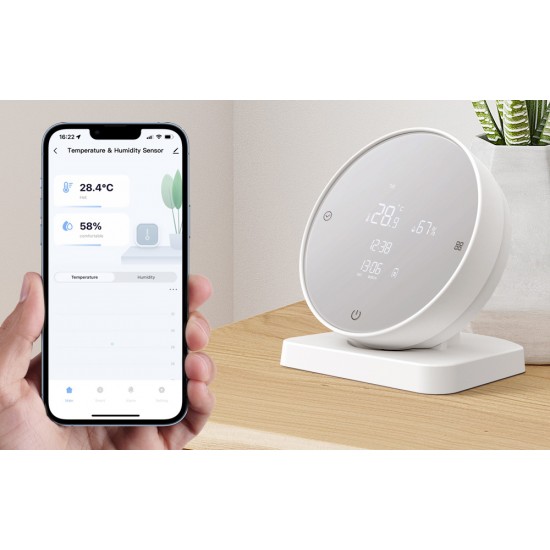 Avatto Αισθητήρας Θερμοκρασίας και Υγρασίας WHS20 Tuya (Λευκό)