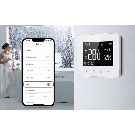 Avatto Έξυπνος Θερμοστάτης WT198 WiFi TUYA (Λευκό)