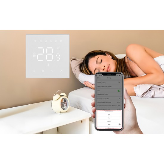 Avatto Έξυπνος Θερμοστάτης WT410-BH-3A-W Boiler Αερίου 3A WiFi (Λευκό)