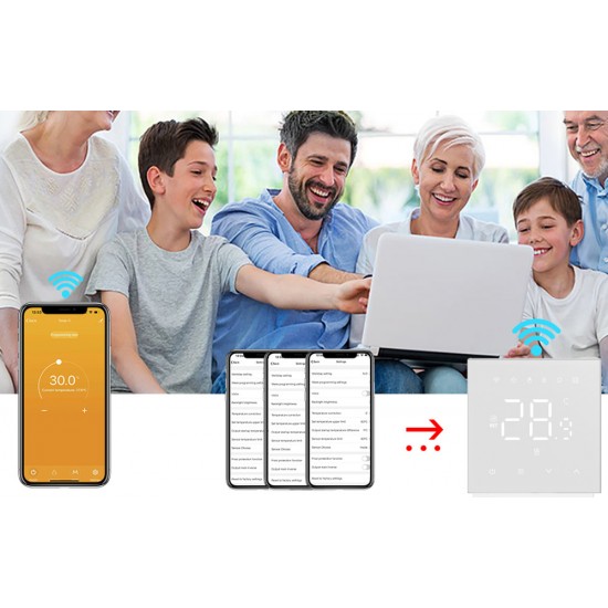 Avatto Έξυπνος Θερμοστάτης WT410-BH-3A-W Boiler Αερίου 3A WiFi (Λευκό)