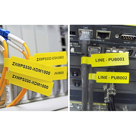 Niimbot Αυτοκόλλητες Θερμικές Ετικέτες 12.5x74+35, 65τμχ (Κίτρινο)