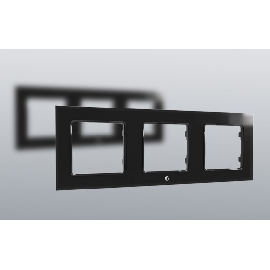 Shellly Switch Frame Triple (Black)