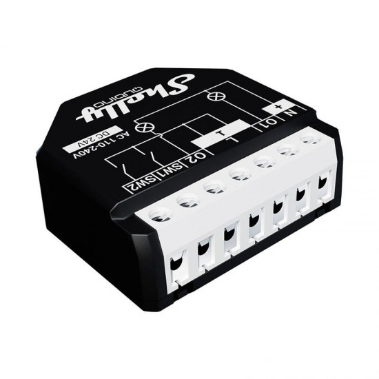 Shelly Qubino Wave2PM Controller, 2-channel, Z-Wave (Power measurement)