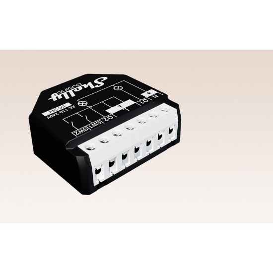 Shelly Qubino Wave2PM Controller, 2-channel, Z-Wave (Power measurement)