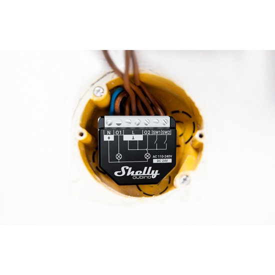 Shelly Qubino Wave2PM Controller, 2-channel, Z-Wave (Power measurement)