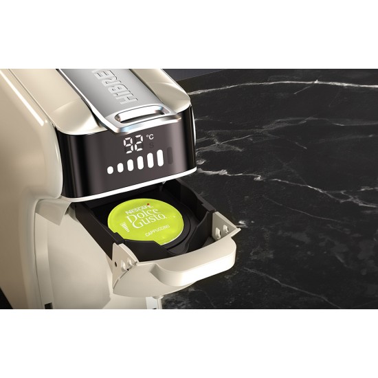 HiBREW 5-in-1 capsule coffee maker H1B-beige(beige)