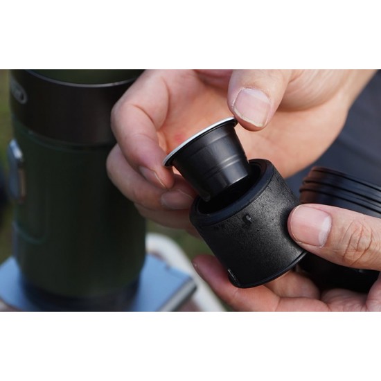 Portable 3-in-1 coffee maker with case HiBREW H4B_GN