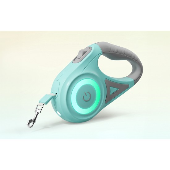 Rojeco Αυτόματο λουρί σκύλου LED 5 m (πράσινο)