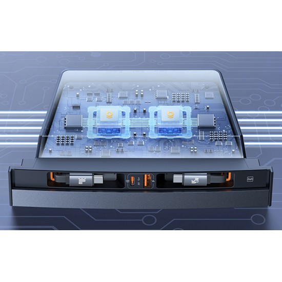 Baseus Hub T-Space με Καλώδια USB-C σε Lightning για Αυτοκίνητα Tesla (Μαύρο)