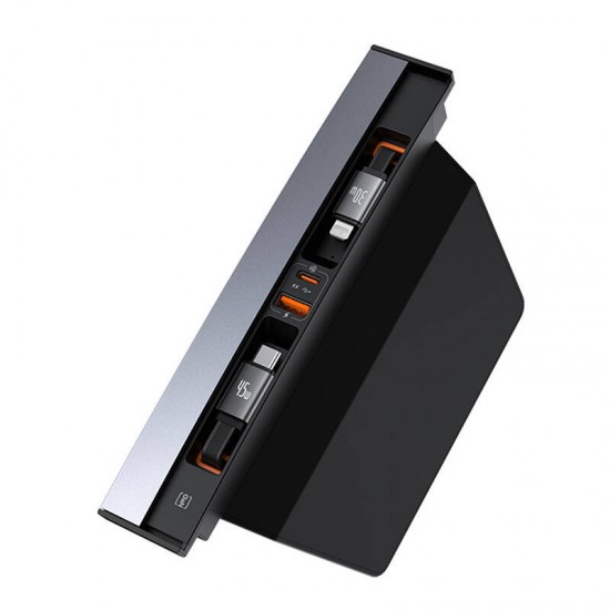 Baseus Hub T-Space με Καλώδια USB-C σε Lightning για Αυτοκίνητα Tesla (Μαύρο)