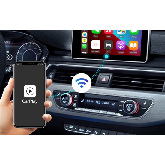 Carlinkit Ασύρματος Αντάπτορας U2W Plus Apple Carplay (Μαύρο)